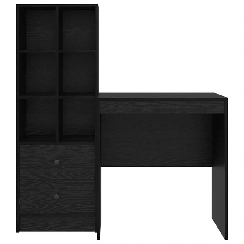 Biurko z szufladą 2 pcs Czarny Dąb