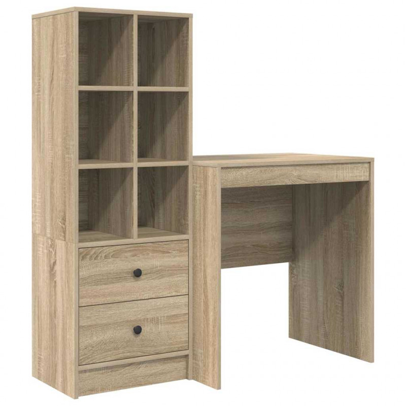 Biurko z szufladą 2 pcs Dąb Sonoma