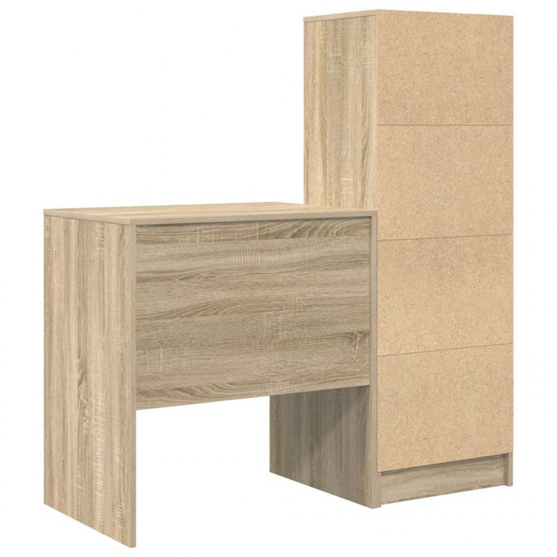 Biurko z szufladą 2 pcs Dąb Sonoma