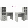 Biurko z szufladą 2 pcs Betonowy szary