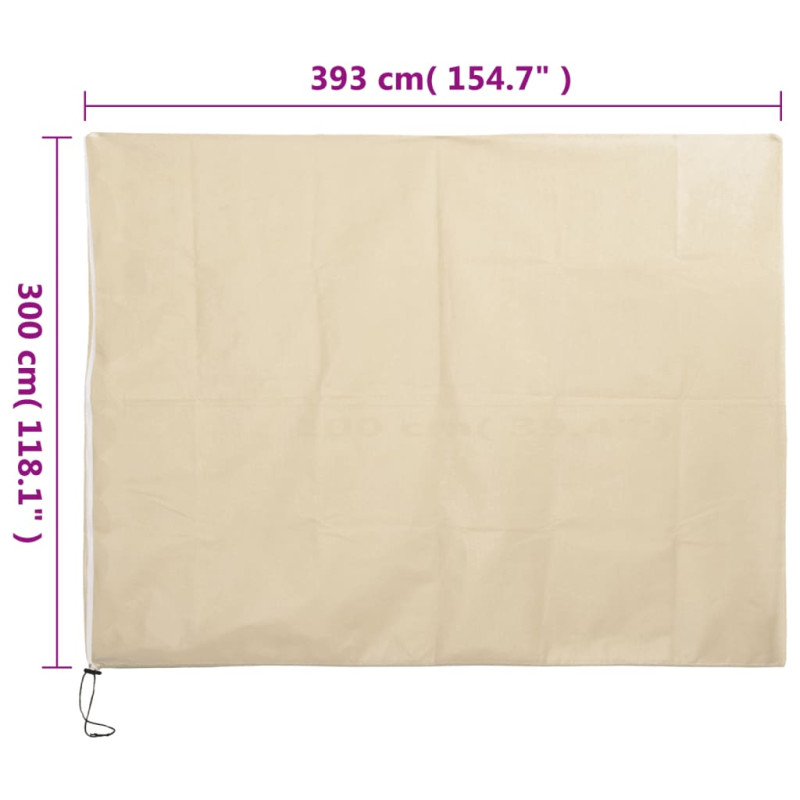 Kaptury ochronne z suwakiem, 2 szt., 70 g/m², 3,93x3 m