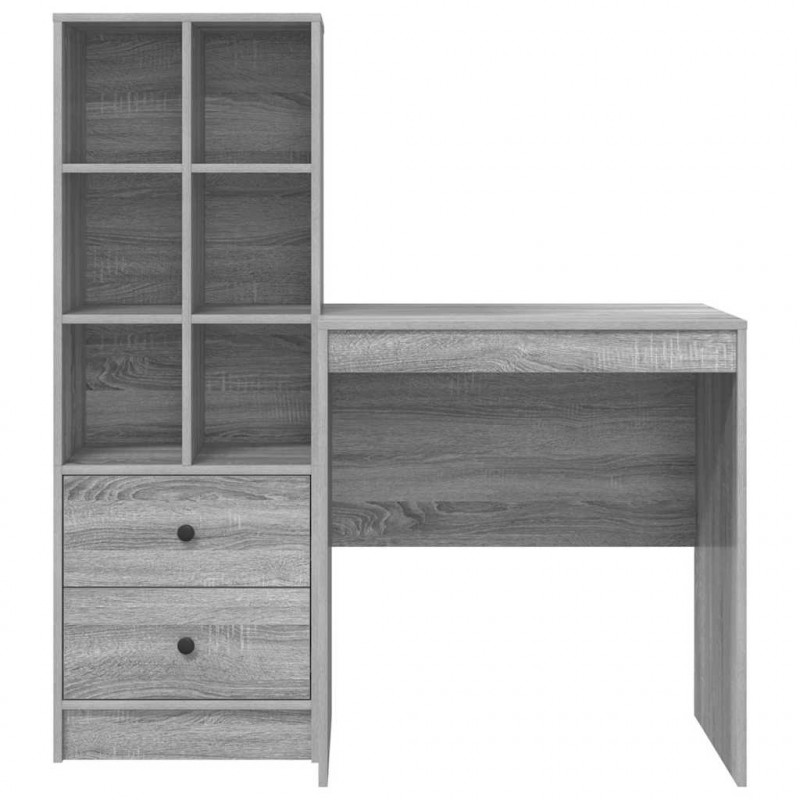 Biurko z szufladą 2 pcs Szary Sonoma