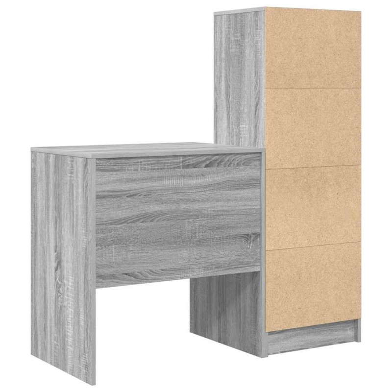 Biurko z szufladą 2 pcs Szary Sonoma