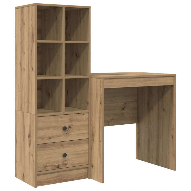 Biurko z szufladą 2 pcs Dąb rzemieślniczy