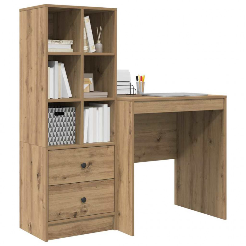 Biurko z szufladą 2 pcs Dąb rzemieślniczy