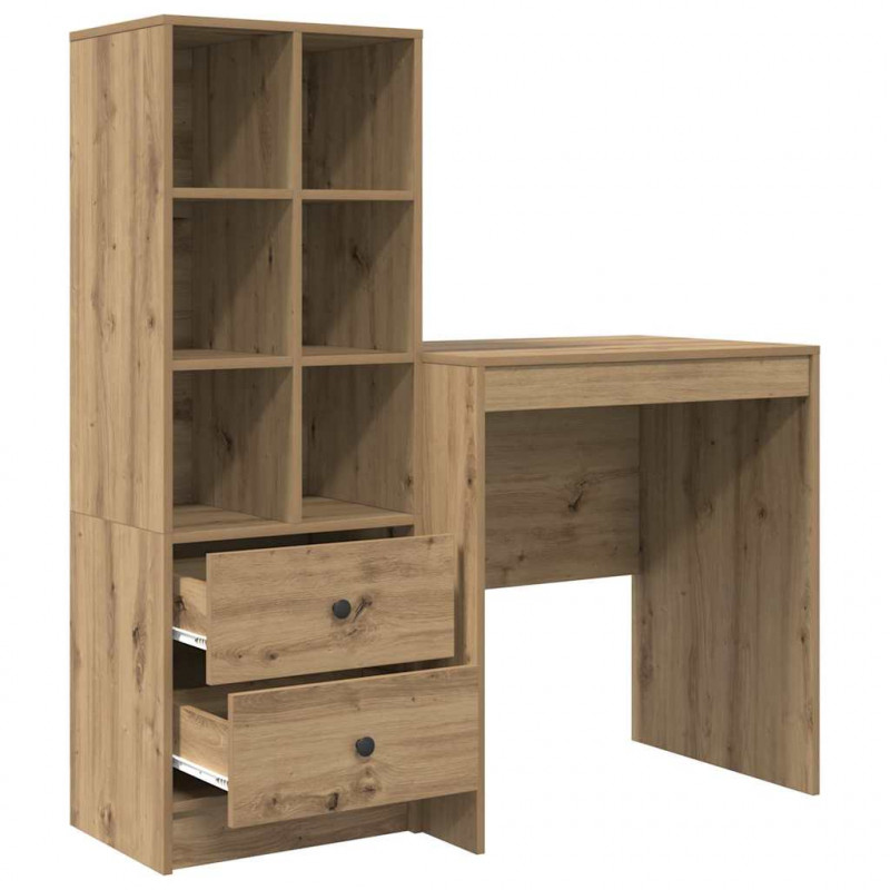 Biurko z szufladą 2 pcs Dąb rzemieślniczy