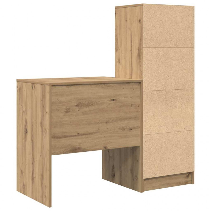 Biurko z szufladą 2 pcs Dąb rzemieślniczy
