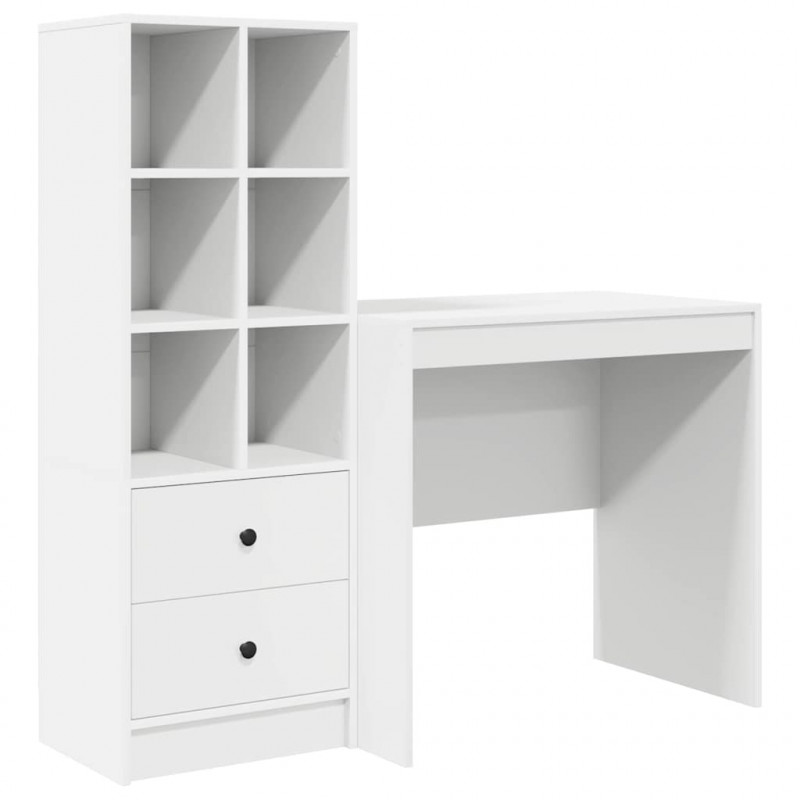 Biurko z szufladą 2 pcs Biały