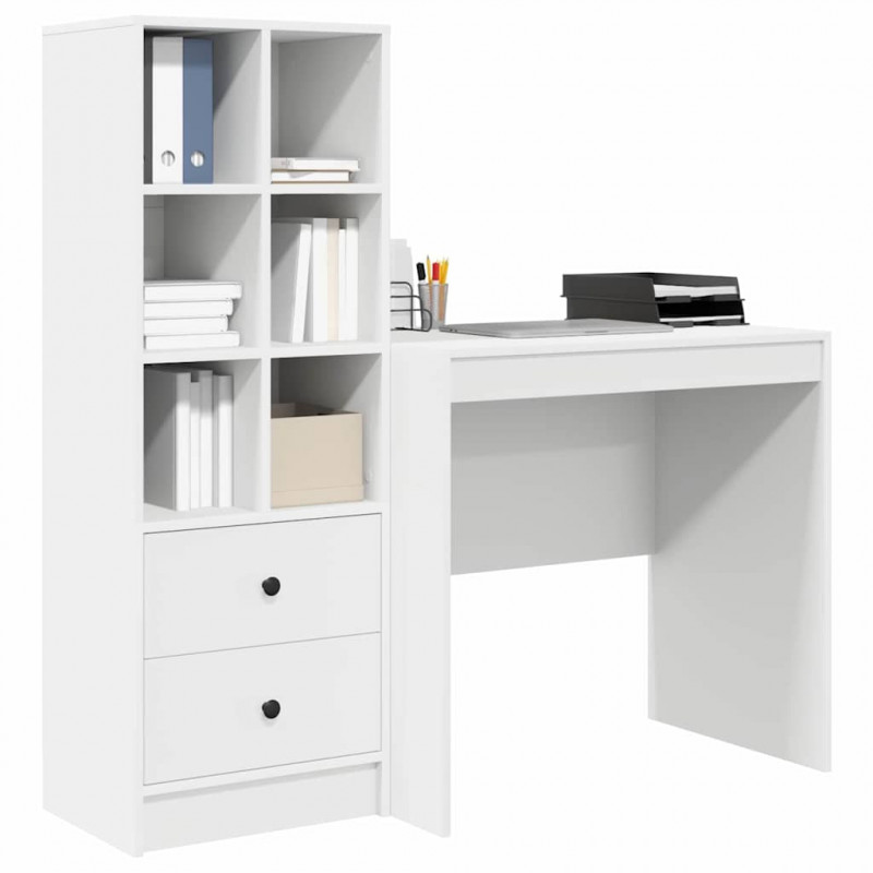 Biurko z szufladą 2 pcs Biały