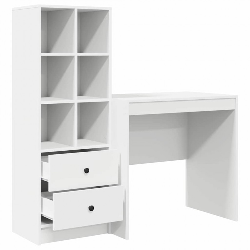 Biurko z szufladą 2 pcs Biały