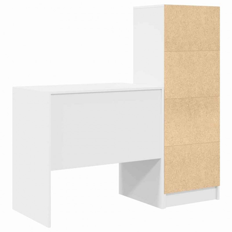 Biurko z szufladą 2 pcs Biały