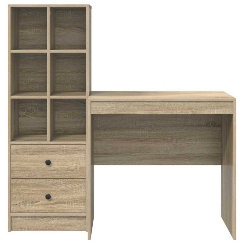 Biurko z szufladą 2 pcs Dąb Sonoma