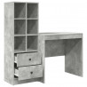 Biurko z szufladą 2 pcs Betonowy szary