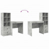 Biurko z szufladą 2 pcs Betonowy szary