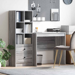 Biurko z szufladą 2 pcs Szary Sonoma