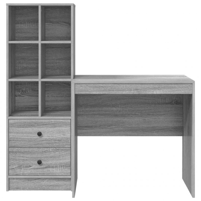 Biurko z szufladą 2 pcs Szary Sonoma