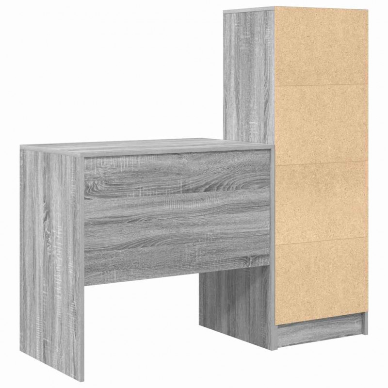 Biurko z szufladą 2 pcs Szary Sonoma