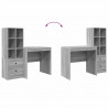 Biurko z szufladą 2 pcs Szary Sonoma