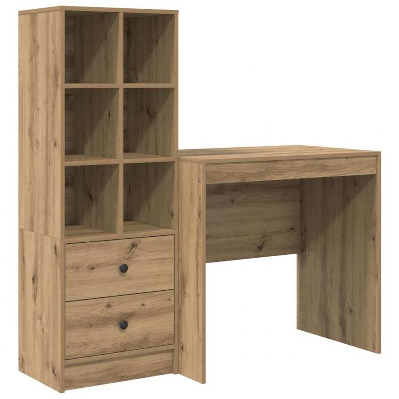 Biurko z szufladą 2 pcs Dąb rzemieślniczy