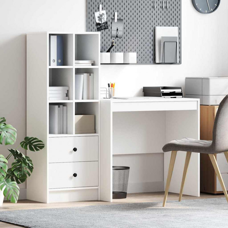 Biurko z szufladą 2 pcs Biały