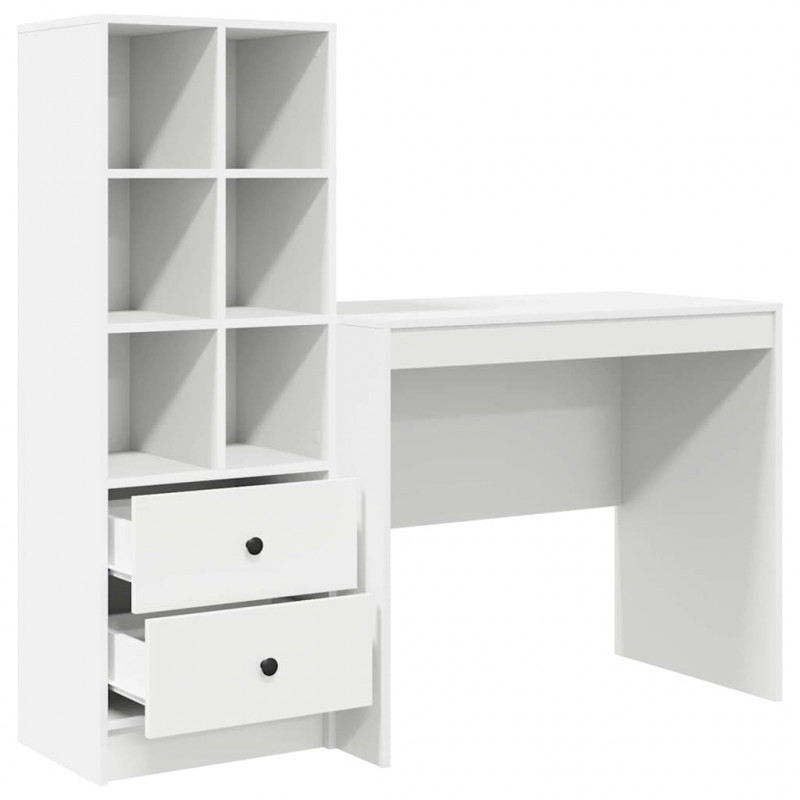 Biurko z szufladą 2 pcs Biały