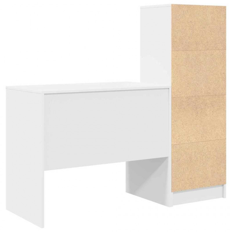 Biurko z szufladą 2 pcs Biały