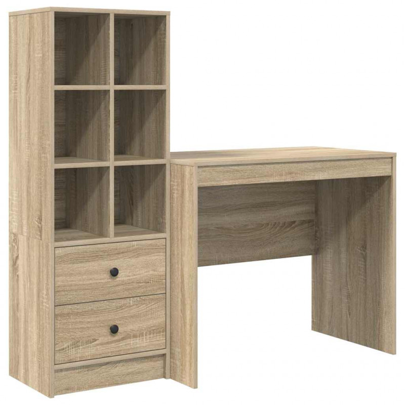 Biurko z szufladą 2 pcs Dąb Sonoma