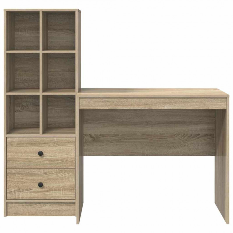 Biurko z szufladą 2 pcs Dąb Sonoma