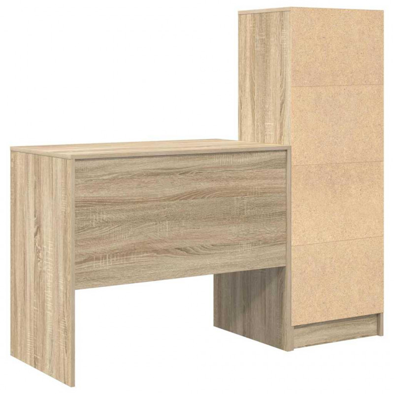 Biurko z szufladą 2 pcs Dąb Sonoma