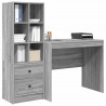 Biurko z szufladą 2 pcs Szary Sonoma