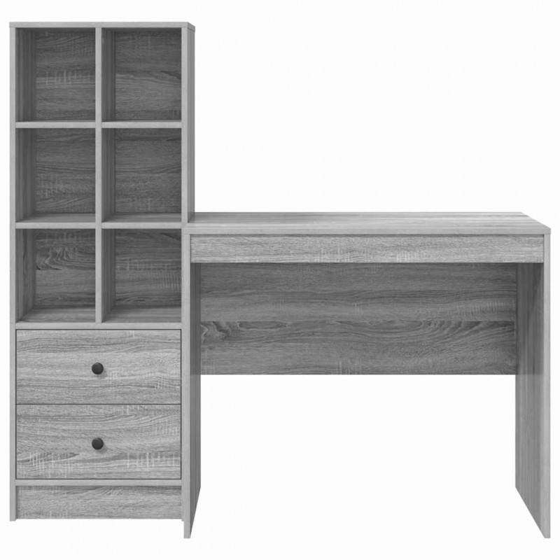 Biurko z szufladą 2 pcs Szary Sonoma