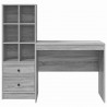 Biurko z szufladą 2 pcs Szary Sonoma
