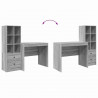 Biurko z szufladą 2 pcs Szary Sonoma