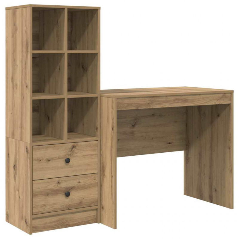 Biurko z szufladą 2 pcs Dąb rzemieślniczy