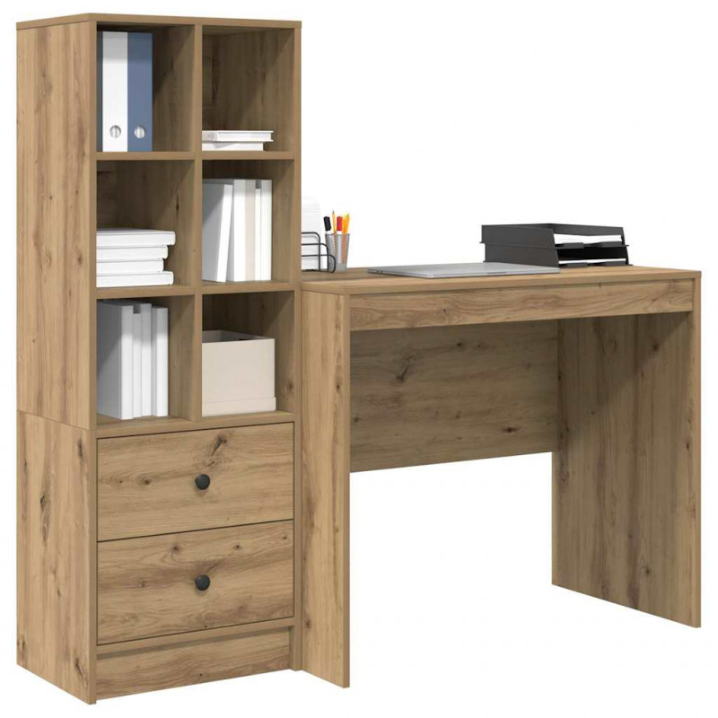Biurko z szufladą 2 pcs Dąb rzemieślniczy