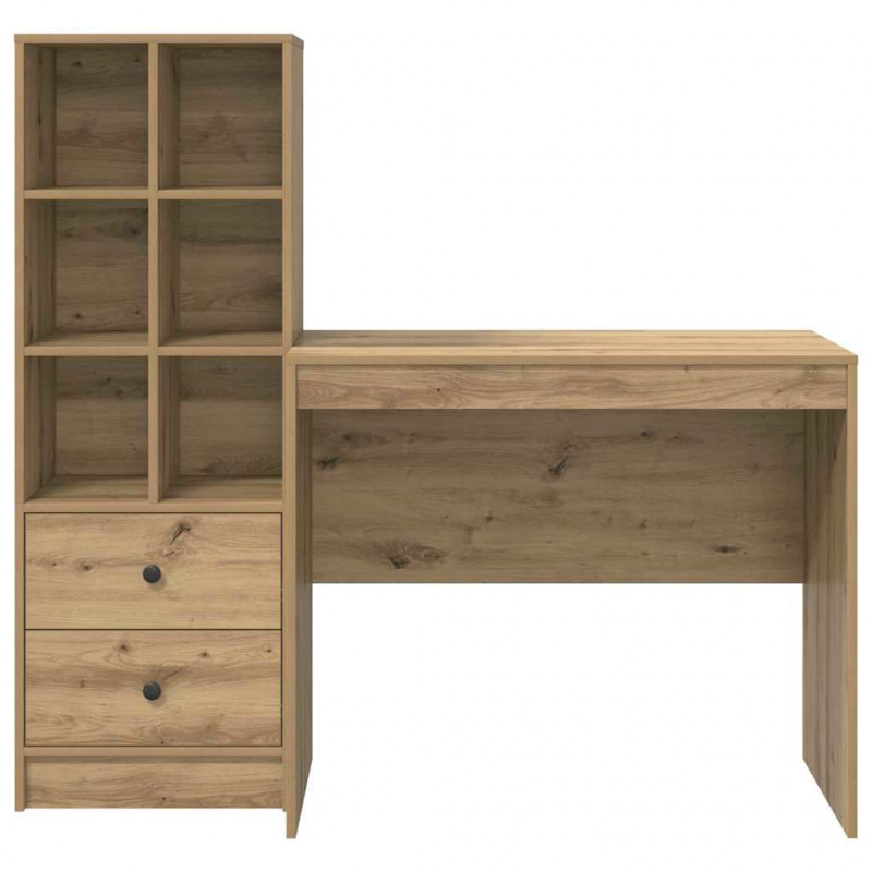 Biurko z szufladą 2 pcs Dąb rzemieślniczy