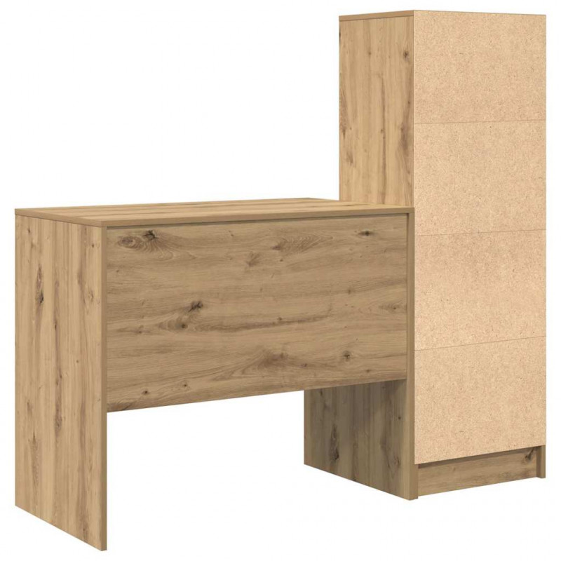 Biurko z szufladą 2 pcs Dąb rzemieślniczy