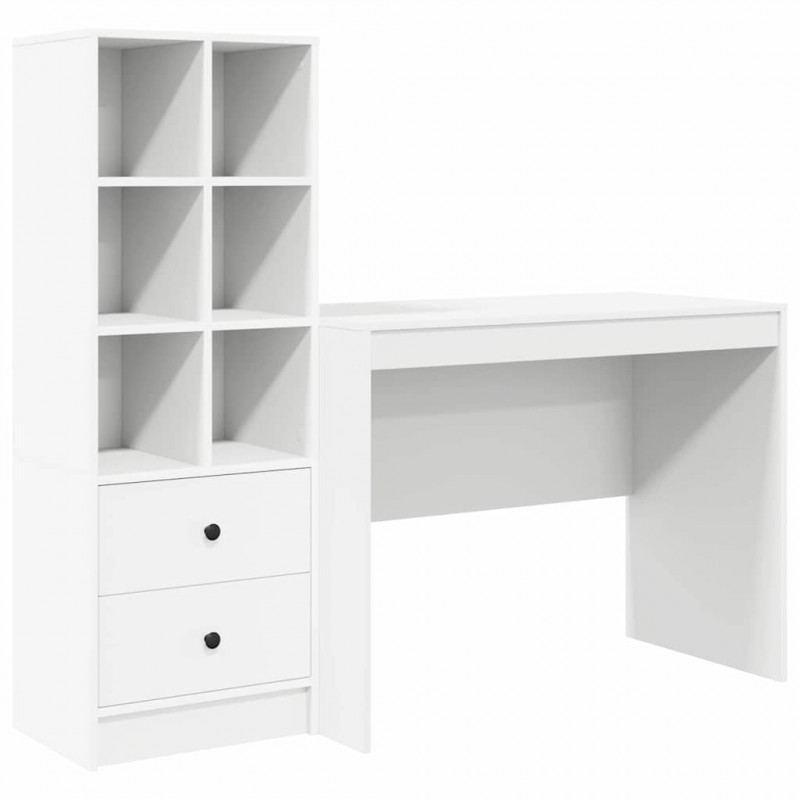 Biurko z szufladą 2 pcs Biały