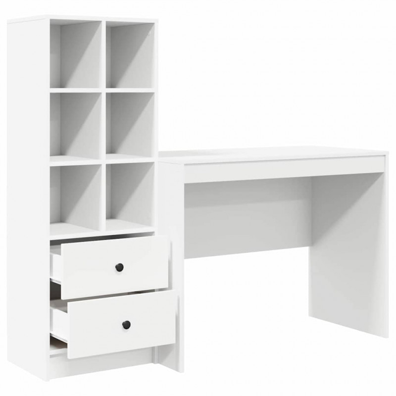 Biurko z szufladą 2 pcs Biały