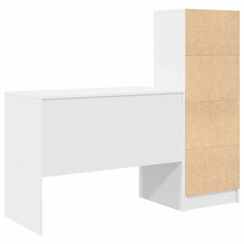Biurko z szufladą 2 pcs Biały