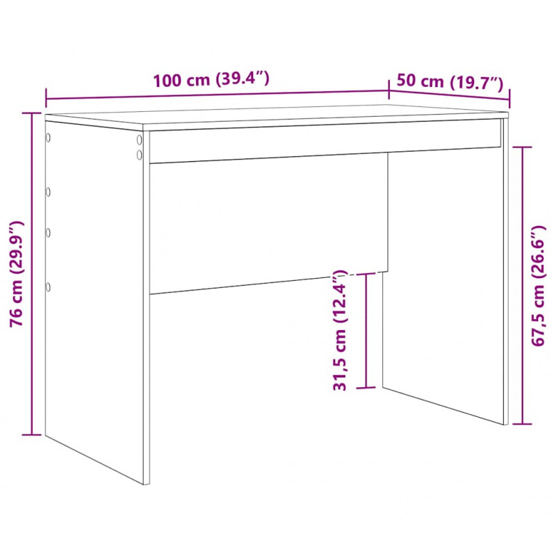 Biurko z szufladą 2 pcs Biały