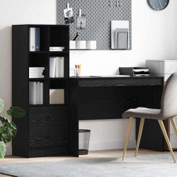 Biurko z szufladą 2 pcs Czarny Dąb