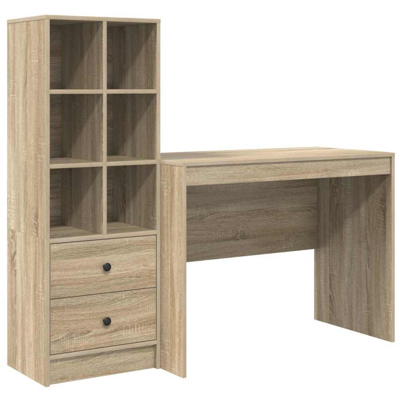 Biurko z szufladą 2 pcs Dąb Sonoma