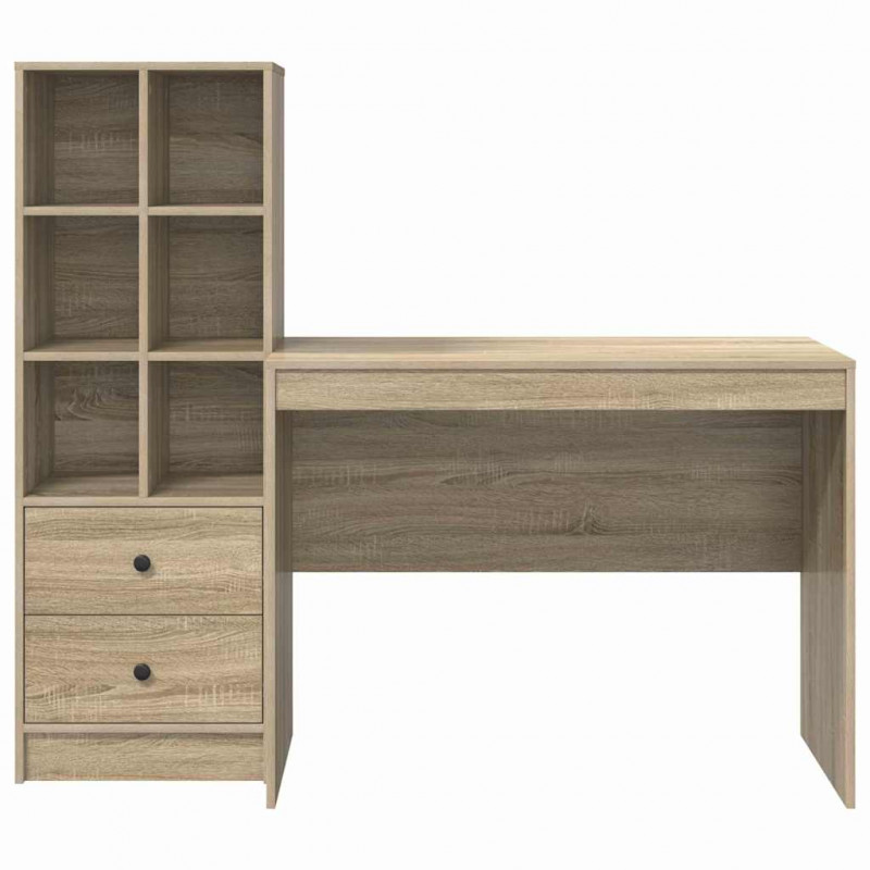 Biurko z szufladą 2 pcs Dąb Sonoma