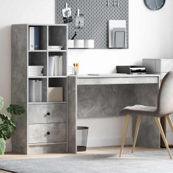 Biurko z szufladą 2 pcs Betonowy szary