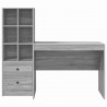 Biurko z szufladą 2 pcs Szary Sonoma