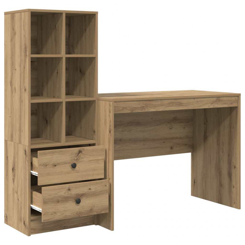 Biurko z szufladą 2 pcs Dąb rzemieślniczy