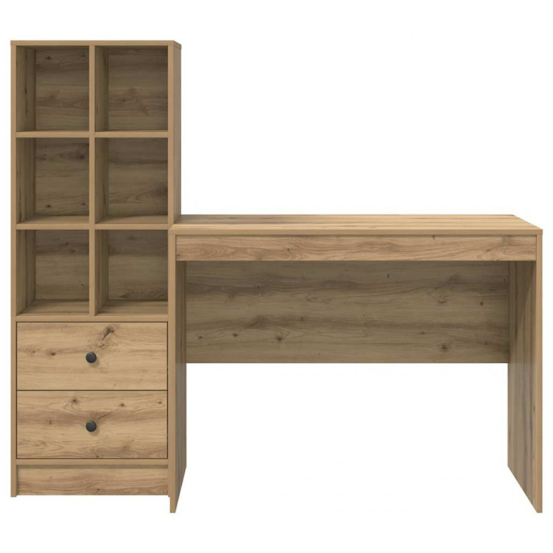 Biurko z szufladą 2 pcs Dąb rzemieślniczy
