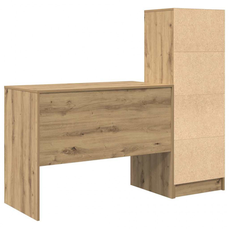 Biurko z szufladą 2 pcs Dąb rzemieślniczy