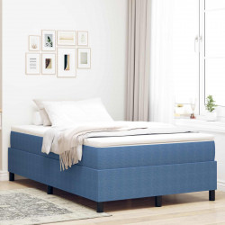 Rama łóżka platformy Niebieski 120 x 190 cm Tkanina sztruksowa